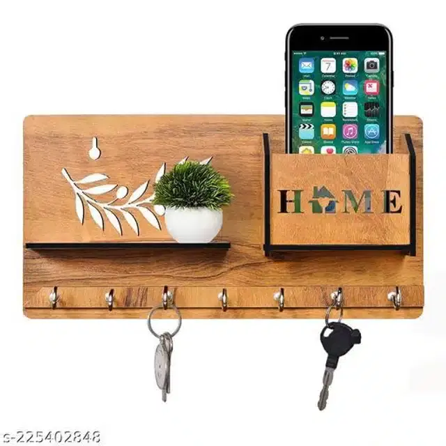 Wooden Key Holder, Brown