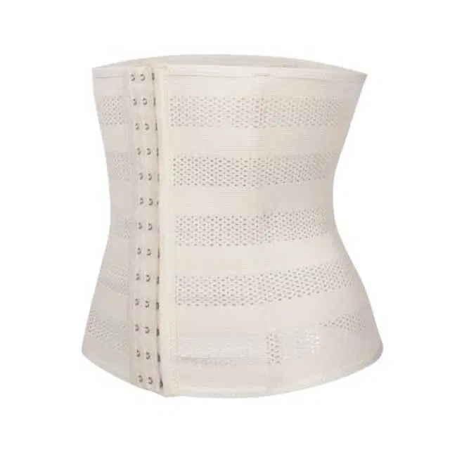 Air Breath Tummy Grip Belt Waist Trainer Trimmer and Slimming Corset 3 Hooks Girdle with Wire Support (S754)