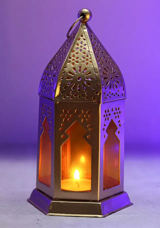 Decorative Metal Hanging Lantern/Lamp/Tealight, Assorted - Multicolor