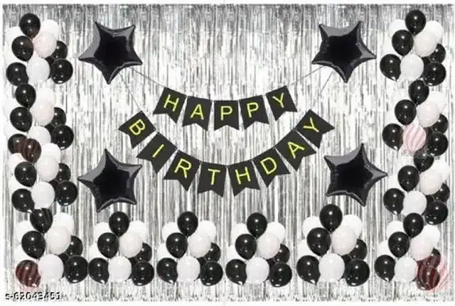 Birthday Party Decoration Kit, Multicolor, Set of 69