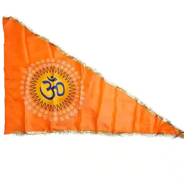 Satin Religious Flags, Saffron, 30x45 Inches