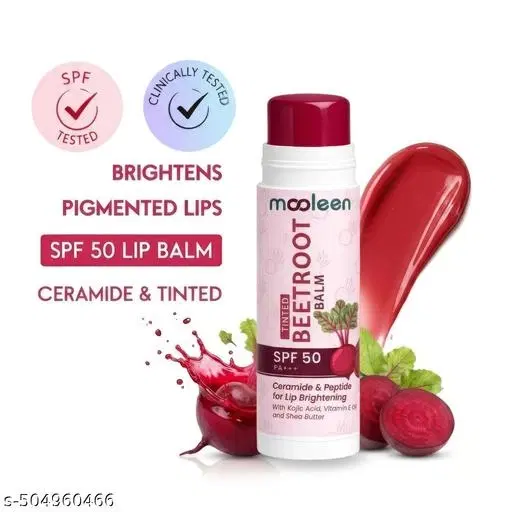 Tinted Lip Balm With Spf 50 Pa+++| Hydration++Brightening |Kojic Acid & Ceramide Beetroot 5 g