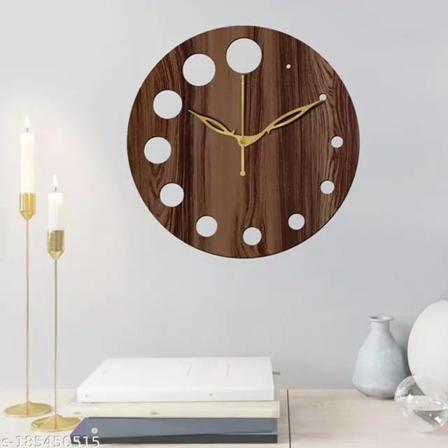 Wooden Wall Clock, Brown