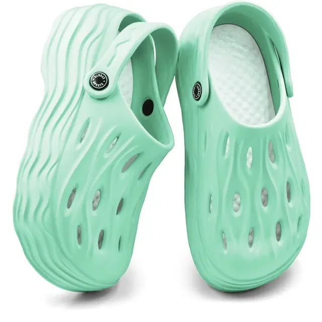Textured Clogs For Women (Green, 6)