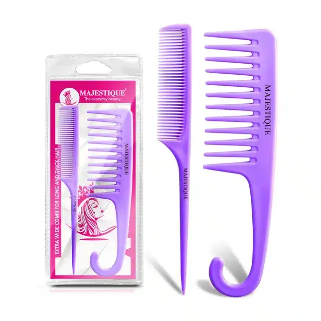 Professional Tail & Hang Loop Comb Set, Multicolor, Set of 2