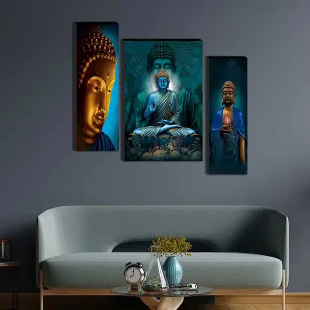 Wooden Wall Paintings, Set of 1, Multicolor, 21x15 Inches