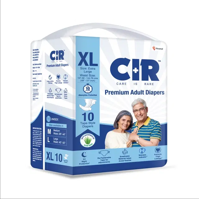 CIR Premium Adult Diapers 10 Pc (XL)