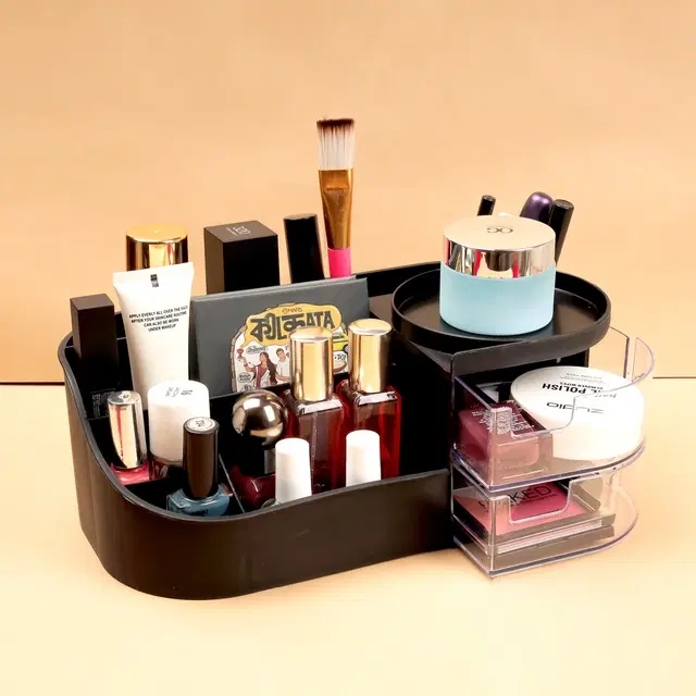 Plastic Cosmetic Organizer Box, Multicolor