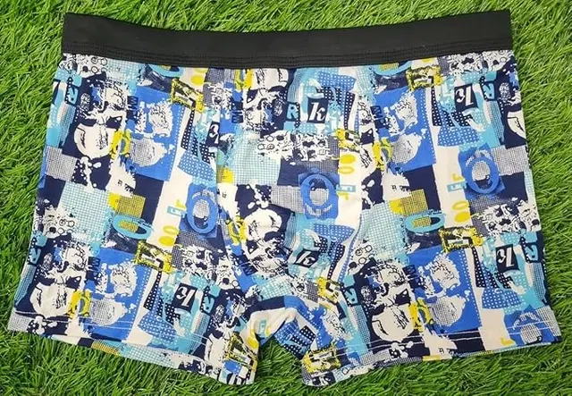 Lycra Printed Trunks for Men, Assorted (M)
