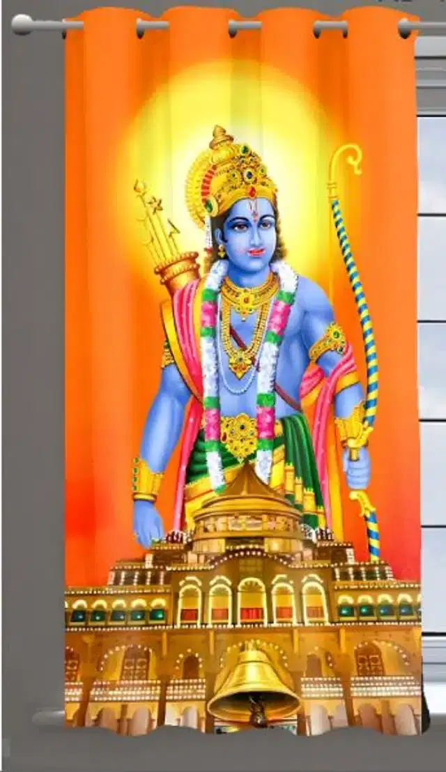 Polyester Room Darkening Window Curtain Curtain, Multicolor, 4x7 feet