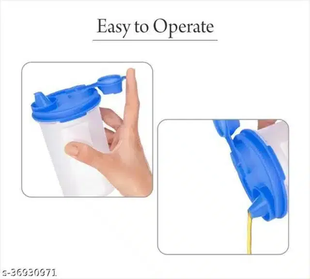 Plastic Oil Dispenser, Transparent, 600 ml