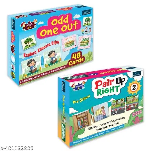Bookford Exciting Puzzle Combo Set of 2 Jigsaw Puzzle - Odd one out & Pair Up Right 2