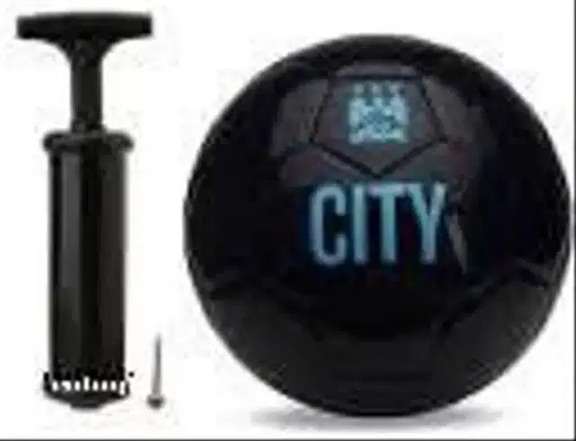 Synthetic Sports Football with Air Pump, Multicolor, Set of 1