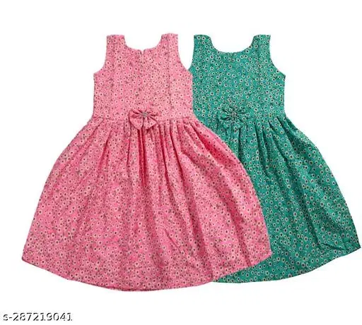 Pack Of 2 Frocks & Dresses for Girls (Pink, 2-3 Years)