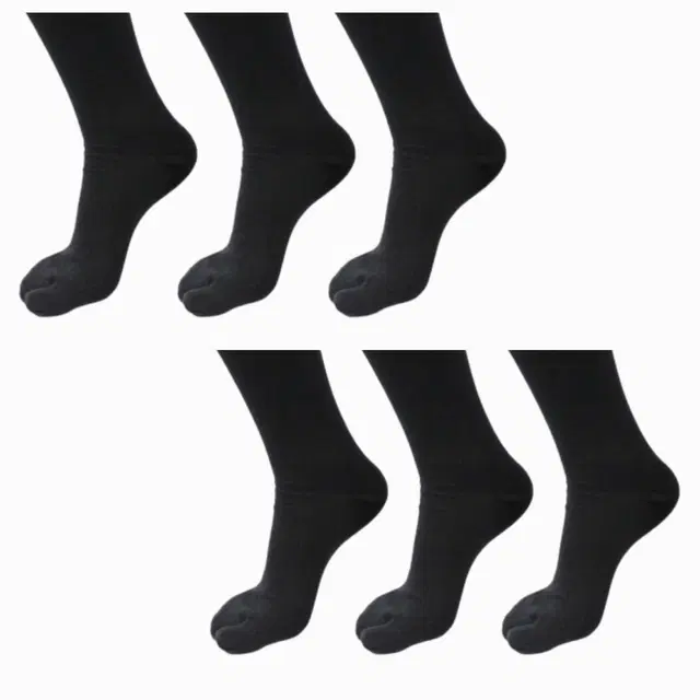 Fleece Socks for Men, Set Of 6 (Black)