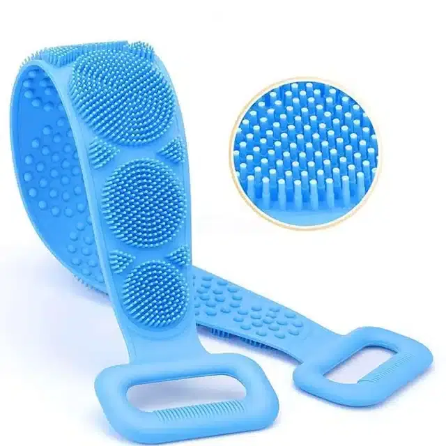 Silicone Double Side Body Back Scrubber, Multicolor