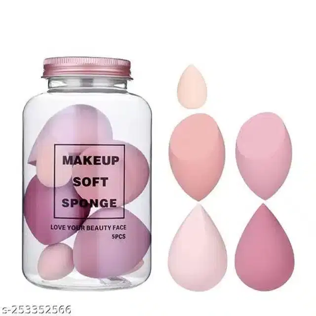 Makeup Sponge Blender, Pink, Set of 6