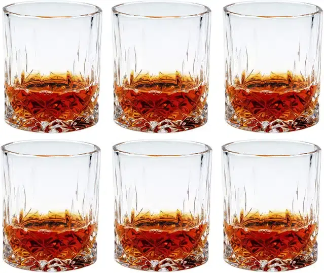 Liquor cum Cocktail Glasses, Transparent, 200 ml, Pack of 6