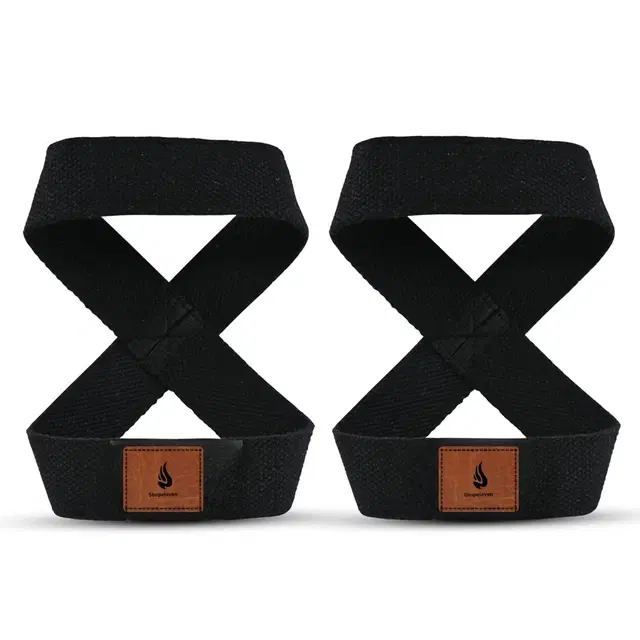 Weight Lifting Straps (Black, Pack of 2)