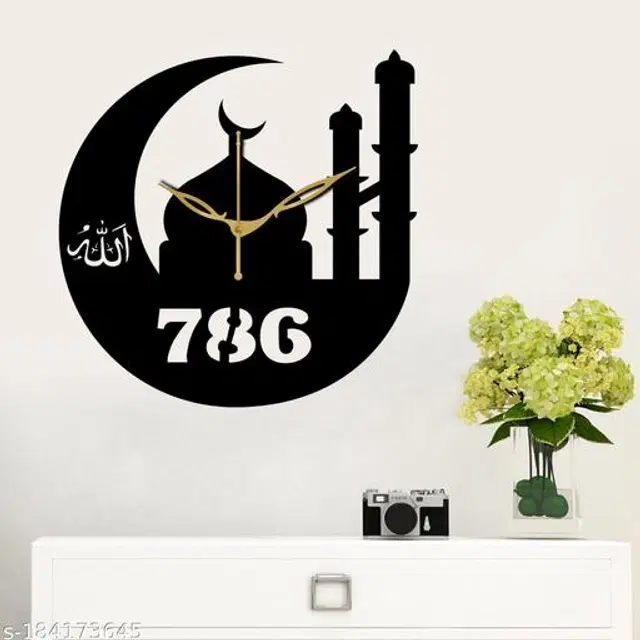 Wooden Wall Clock, Black