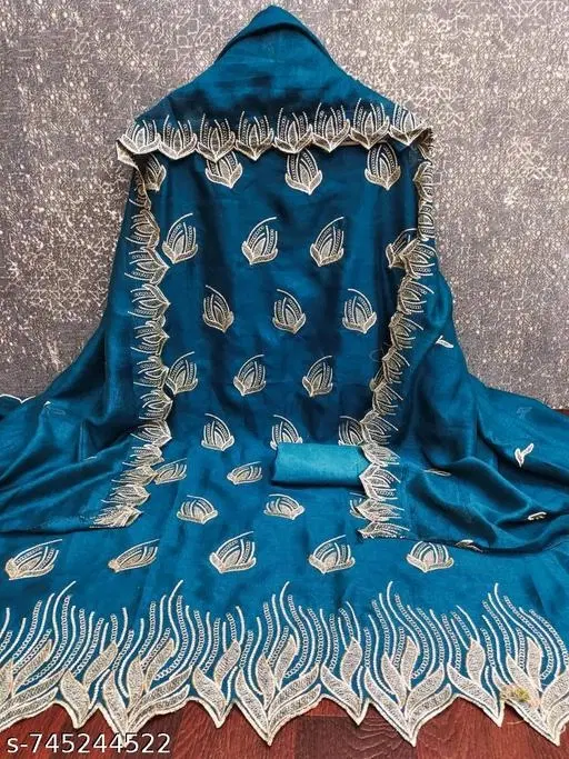 Embroidered Floral Patiala Suits for Women (Multicolor, 6.25 meter (L)