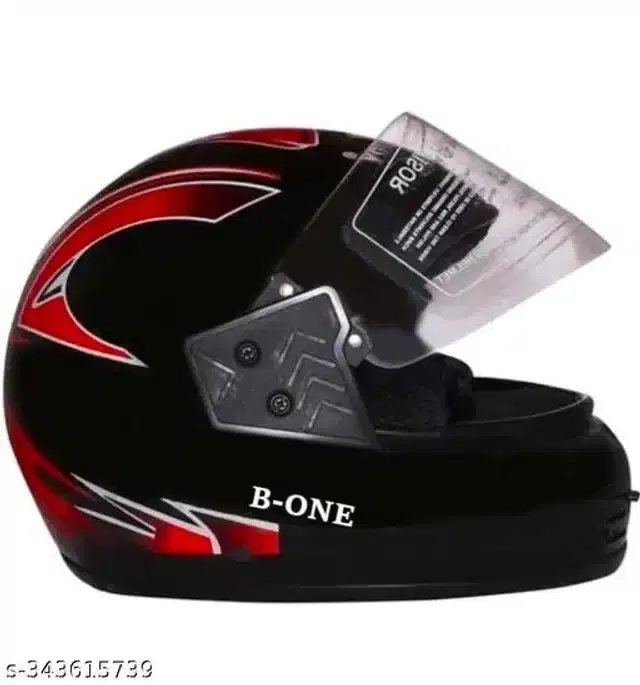 Full Face Helmet for Men & Women, Black & Red