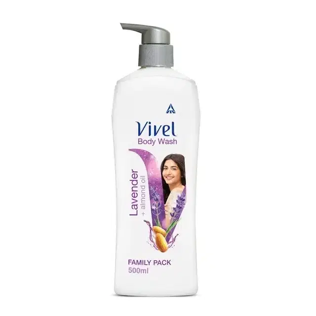 Vivel Body Wash, Lavender and Almond Oil, 450 ml