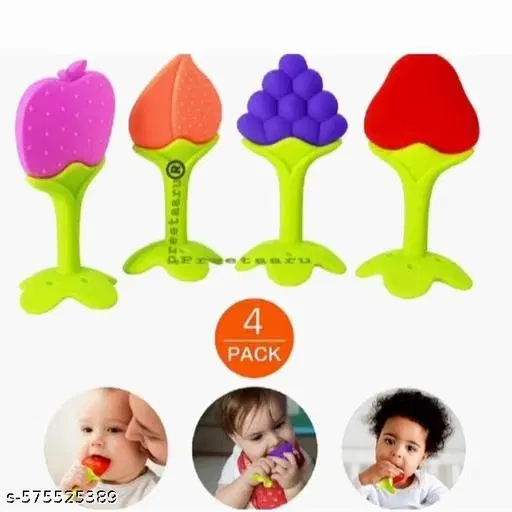 Preetaaru Pack Of 4 Silicone Teethers