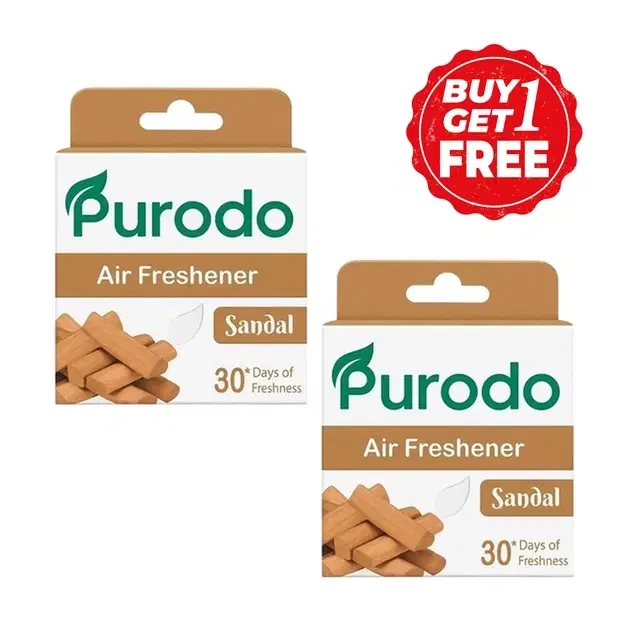 Purodo Air Freshner Block  Sandal 2X50 g (Buy 1 Get 1 Free)