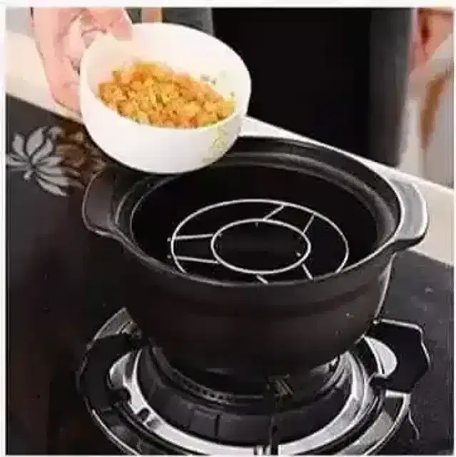 K Kudos Stainless Steel Round Donga Cooker Stand Steaming Tray