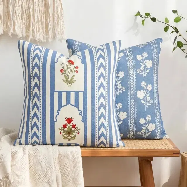 Rivermoor 100% Cotton Pack Of 2 Cushion Cover MultiColor