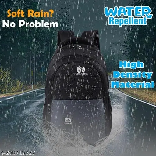 Nylon Backpack for Men & Women, Black