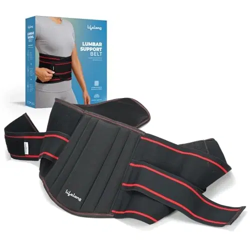 Lifelong Lumbar Sacral Belt, Universal Fit for Men & Women, Back Support Brace for Pain Relief, Posture Correction & Lower Back Comfort, Adjustable Elastic Strap (llobs05)