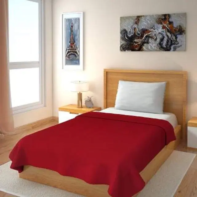 Fleece Blanket, Red, 60x90 Inches