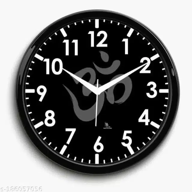 Designer Analog Wall Clock, Black