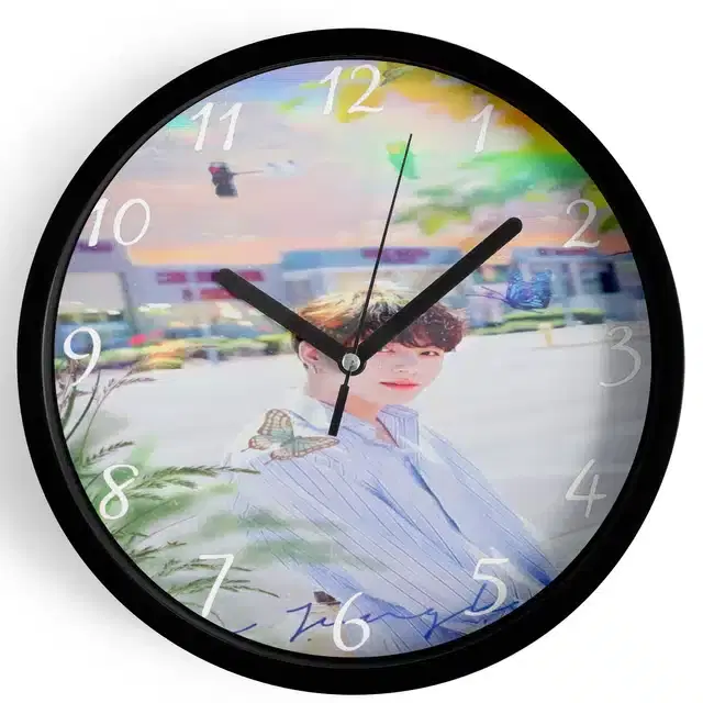 HD Printed Plastic Wall Clock, Multicolor, 10x10 Inches