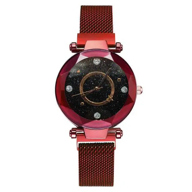 Casual Metal Analog Watch For Women (Red) (MP-105)