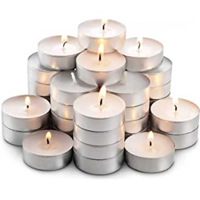 Tea Candles Light Parrafin Wax Candles Tea Light Unscented, Set Of 100, Kk-006