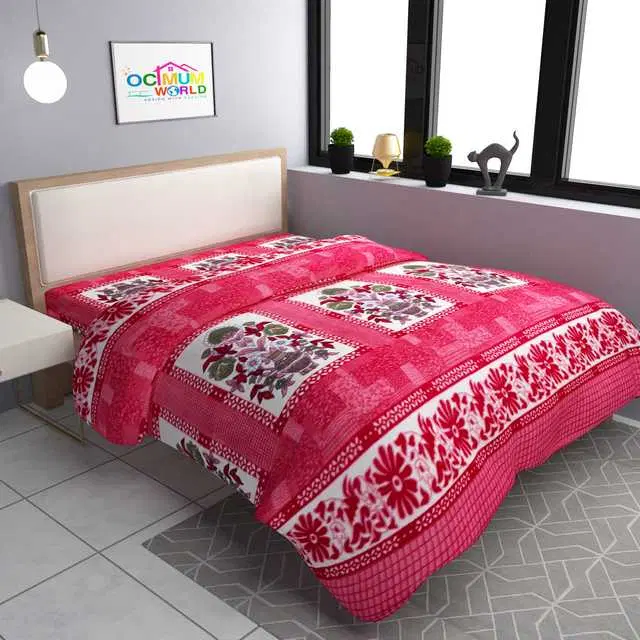 Fleece Single Bed Woolen Fabric Blanket Cover for Winters, Red, 60X90 Inches, Om-016