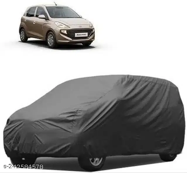 Taffeta Waterproof Car Cover for Hyundai Santro, Multicolor