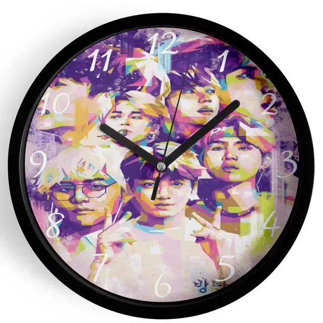 BTS Printed Wall Clock, Multicolor, 7 Inches