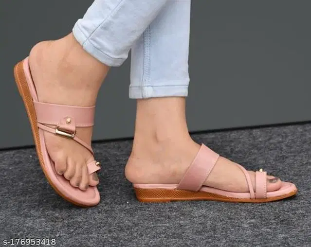 Flats for Women (Pink & Beige, 4)