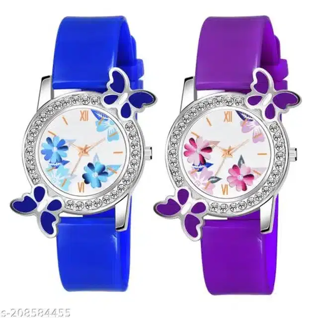 Analog Watch for Women, Pack of 2 (Multicolor)