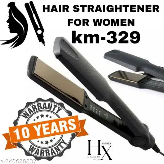 Plastic Hair Straightener, Black