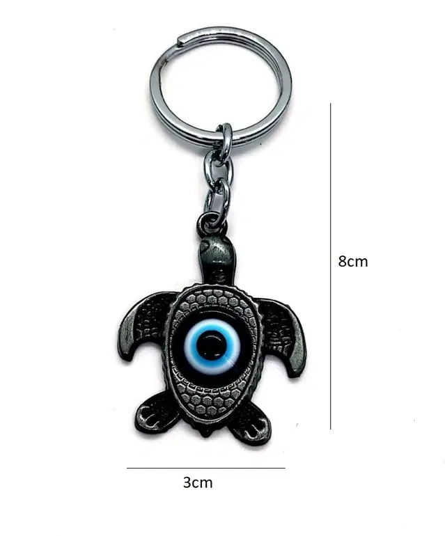 Evil Eye Good Luck Metal Keychain with Keyring for Home,Office,Men,Women, Pack Of 1
