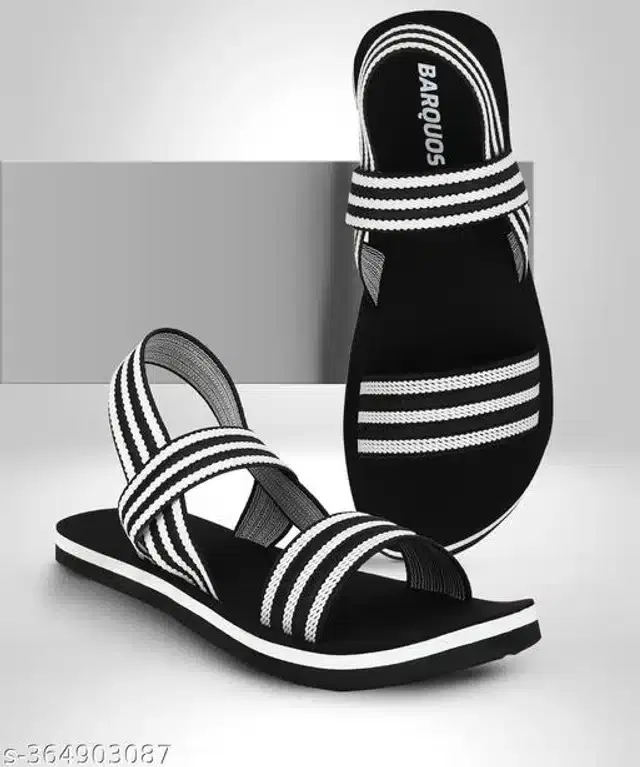 Sandals for Women (Black & White, 7)