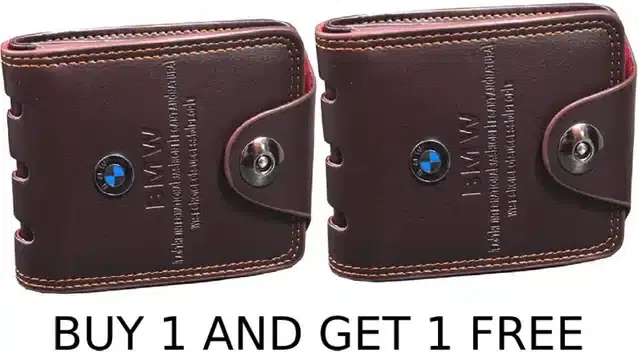 Wallet for Men, Pack of 2 (Brown)