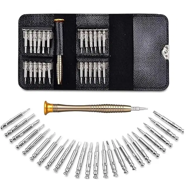 25 in 1 Hand Tools Kit, Black, Set of 1