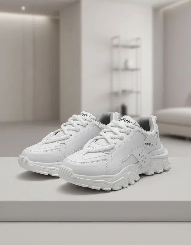 Synthetic Casual Shoes for Women (White, 5)