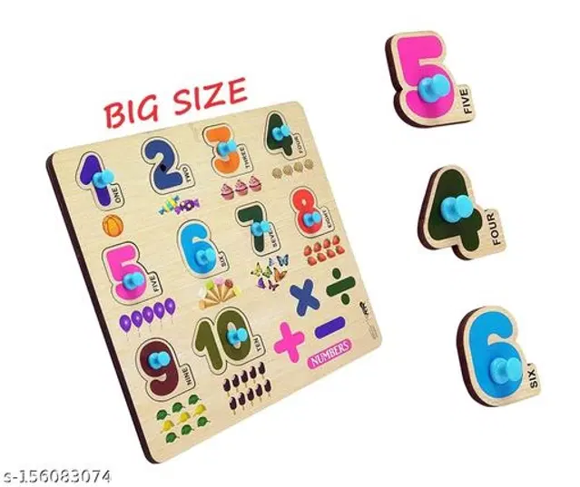 Wooden Puzzle for Kids, Multicolor